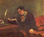 Gustave Courbet Portrait of Charles Baudelaire Spain oil painting artist